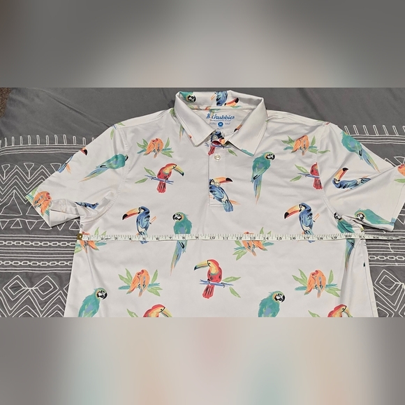 Chubbies The Dude Where's Macaw Performance Polo Size Medium - Picture 5 of 6